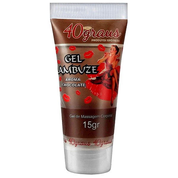 Lambuze Gel Para Massagem Corporal Beijável 15gr 40 Graus  - Chocolate