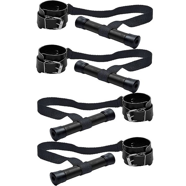 Kit Bondage Preto Para Porta Com 4 Amarras Dominatrixxx