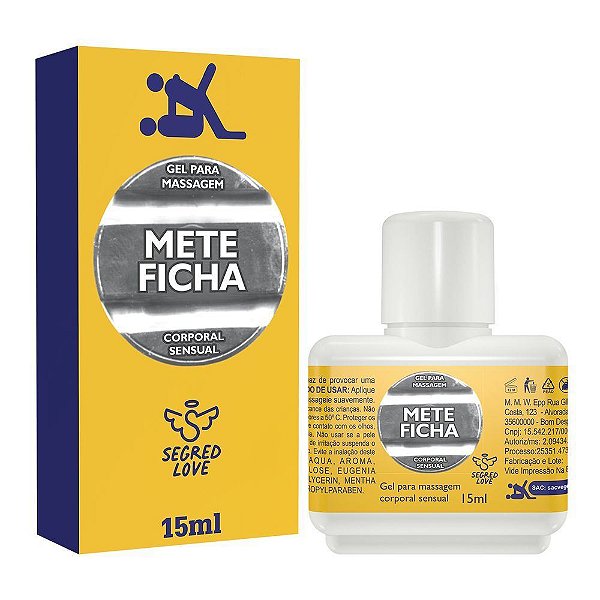 Mete Ficha Gel Retardador E Prolongador De Ereção 15ml Segred Love