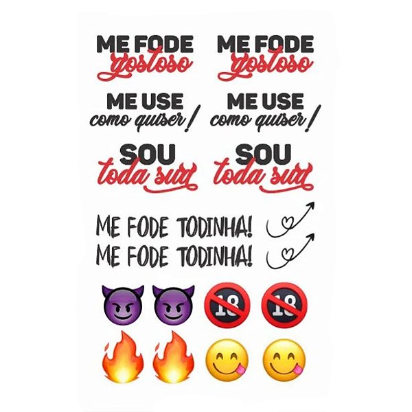 Sexy Tattoo Cartela De Tatuagem Temporária Me Fode Sedux