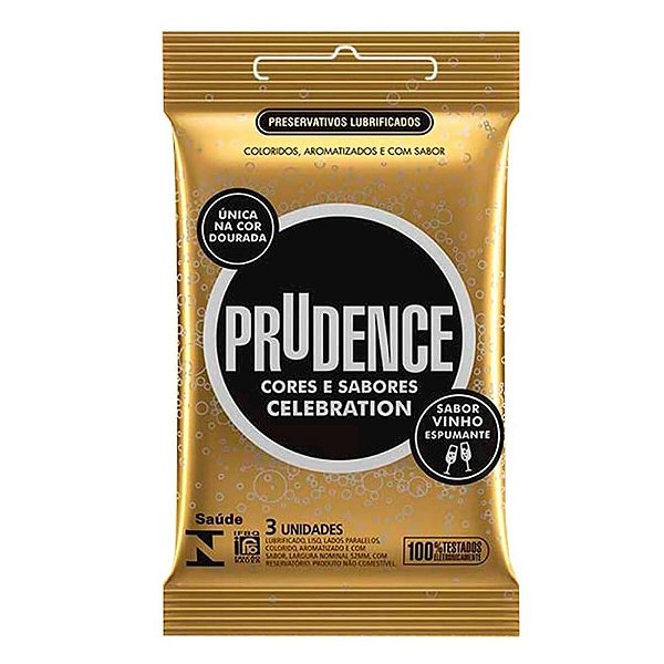 Preservativos Vinho Espumante Cores E Sabores Celebration 3 Unidades Prudence