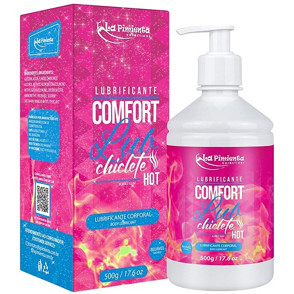 Comfort Lub Hot 500gr Lubrificante íntimo La Pimienta - Chiclete