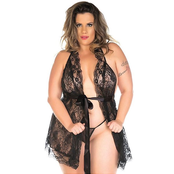 Camisola Sensual Plus Size Luxo Pimenta Sexy