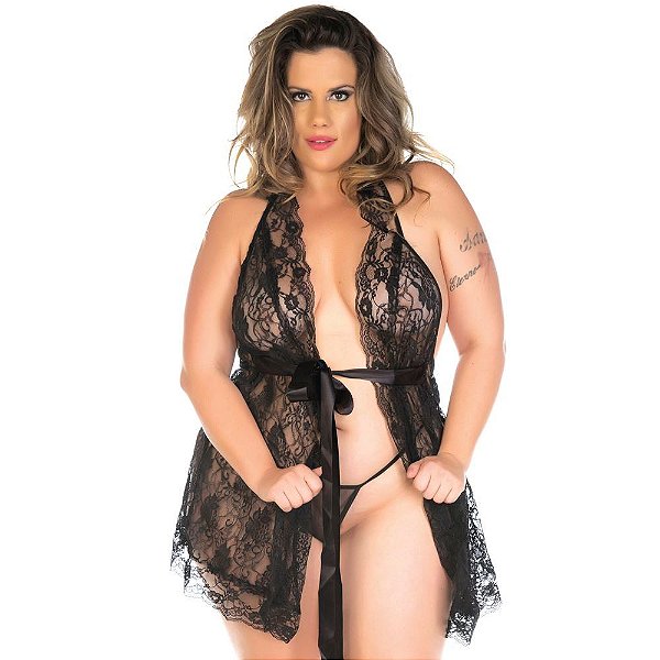 Camisola Sensual Plus Size Luxo Pimenta Sexy