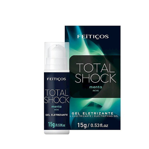 Total Shock Gel Eletrizante Beijável 15g Feitiços - Menta