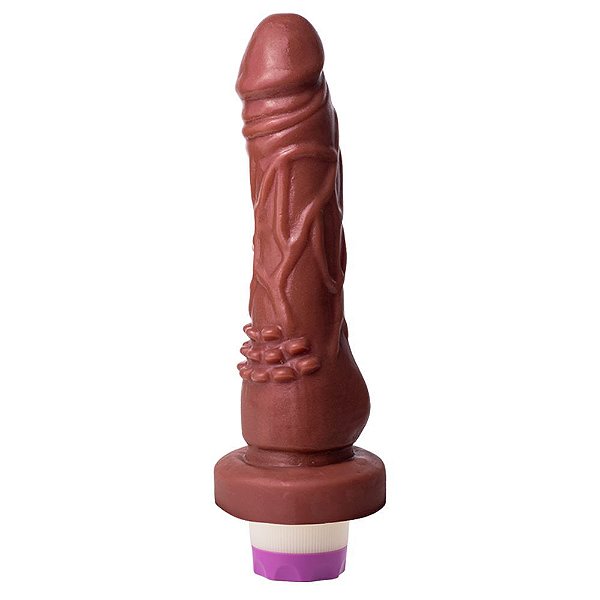 Pênis Vibrador 20 X 4,6 Cm Soulsex - Chocolate