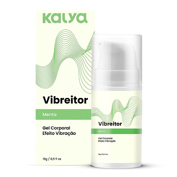 Vibreitor 15g Gel Vibra, Pulsa E Aquece  Kalya - Menta