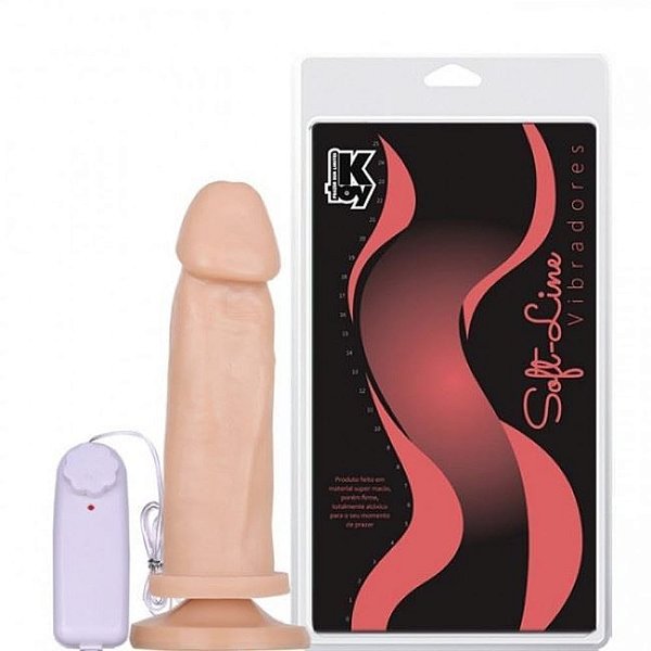 Prótese Com Vibro E Ventosa 19 X 5cm K Gel