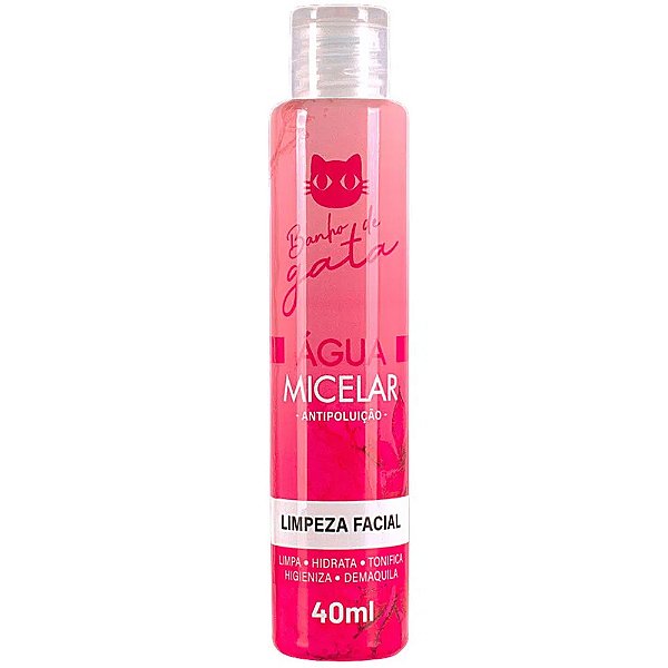 água Micelar Solução De Limpeza Facial Anti Poluição Linha Care Banho De Gata