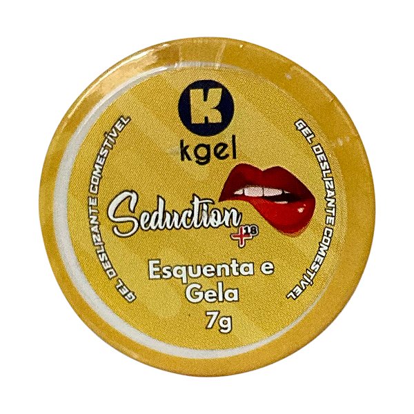 Seduction +18 Esquenta E Gela Gel Deslizante Comestível 7g K Gel
