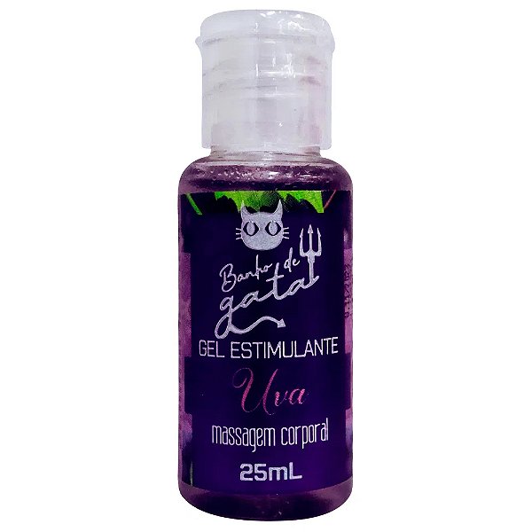Gel Beijável Para Massagem Estimulante 25ml Banho De Gata - Uva