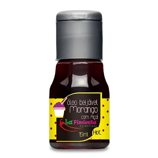 óleo Beijável Hot 15ml La Pimienta - Morango Com Açai
