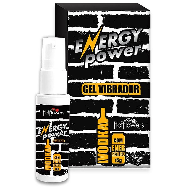 Gel Vibrador Energy Power Vodka Com Energético 15gr Hot Flowers
