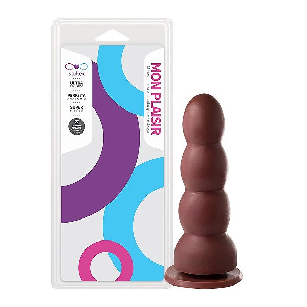 Plug Anal Com Ventosa 17,5 X 5 Cm Soulsex - Chocolate