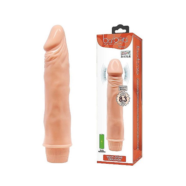 Prótese Realístico Com Vibro Em Silicone 21,5 X 4,0 Cm Sexy Import