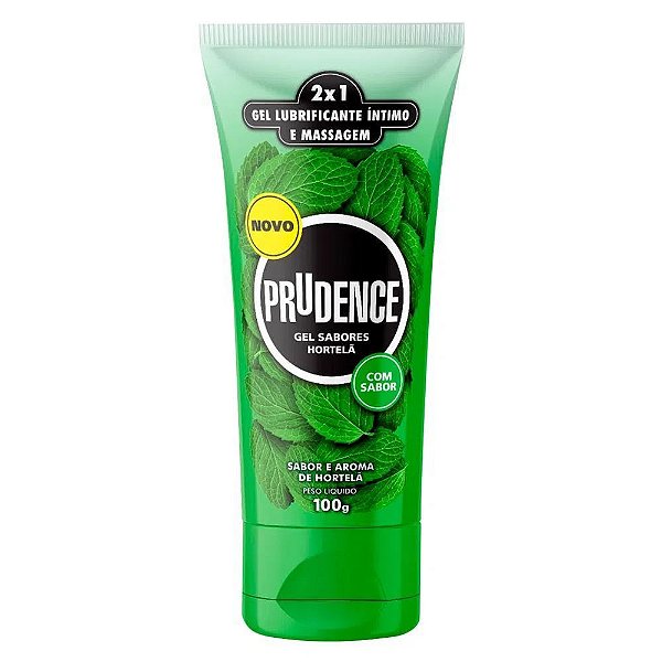 Gel Lubrificante íntimo Sabor E Aroma 100g Prudence - Hortelã