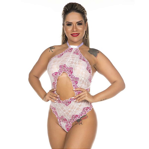 Body Perfect Pimenta Sexy - Branco Com Pink