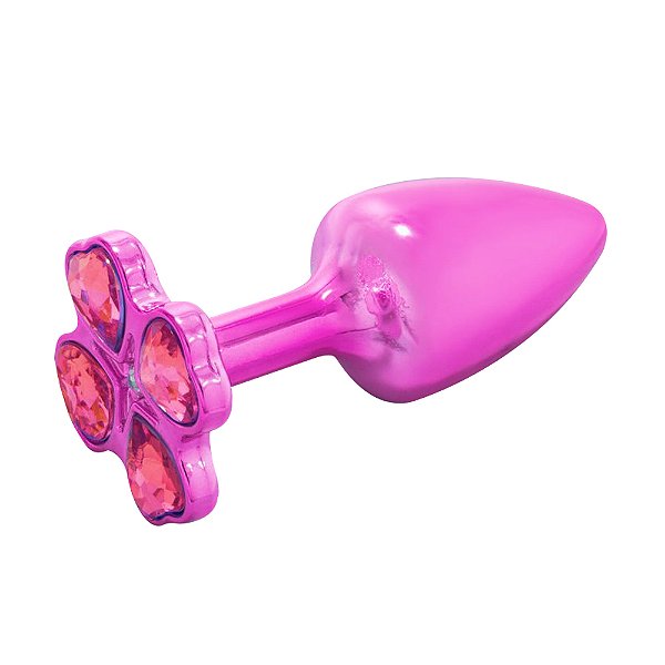 Plug Anal Formato Trevo P Hard - Rosa