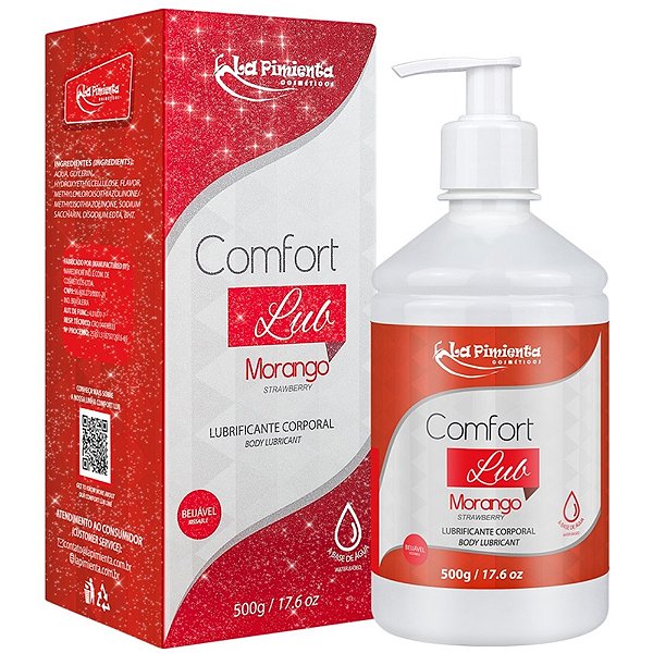 Lubrificante Corporal Comfort Lub 500g La Pimienta - Morango