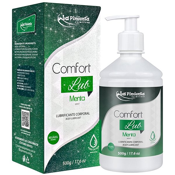 Lubrificante Corporal Comfort Lub 500g La Pimienta - Menta