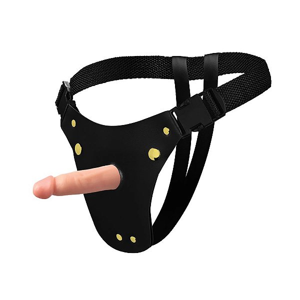 Cinta Strap-on Ativa Com Prótese Realística - Bege