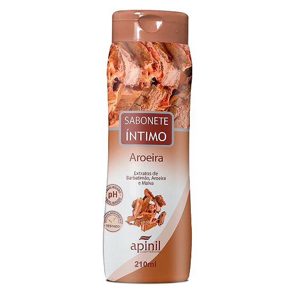 Sabonete Líquido íntimo Feminino 210ml Apinil Cosméticos - Aroeira