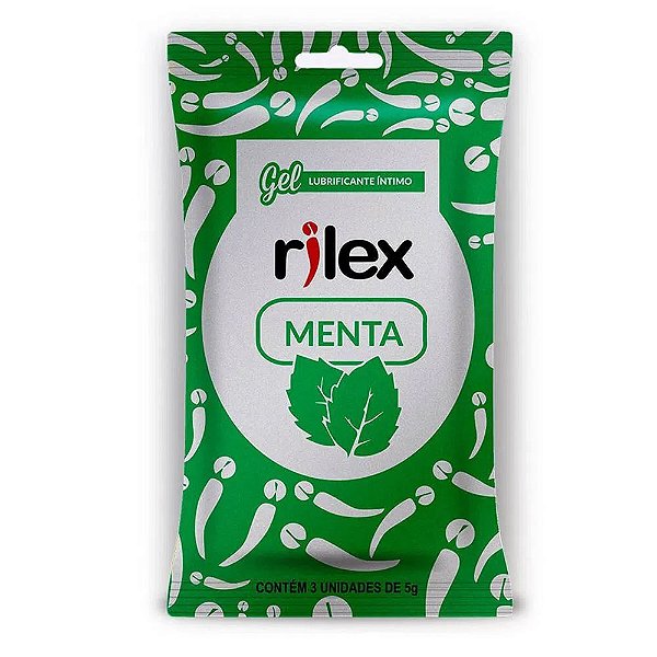 Gel Lubrificante Aromático Em Sachê Com 03 Unidades 5g Rilex - Menta