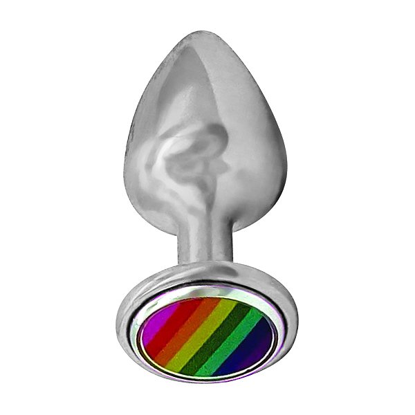 Plug Anal De Metal Pequeno Pride Lgbt Hard - Cromado