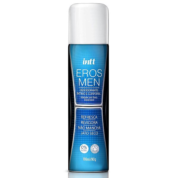 Eros Men Desodorante íntimo Masculino Jato Seco 166ml/90gr Intt