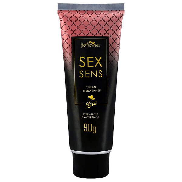 Creme Hidratante Sex Sens Corporal Pele Macia E Aveludada 90g Hot Flowers - Love