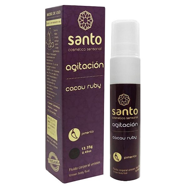 Agitación Vibrador Líquido Beijável 15ml Santo - Cacau Ruby