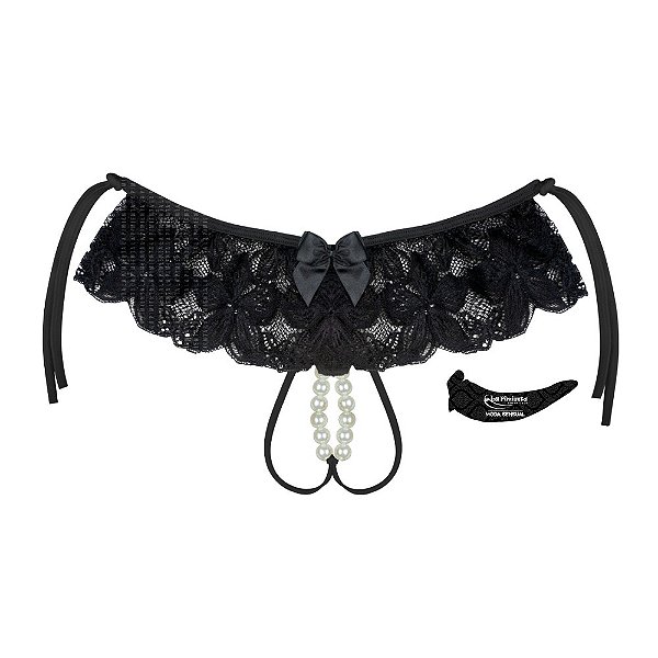 Calcinha Mega Tailandesa Com Estimulador De Clítoris La Pimienta - Preto