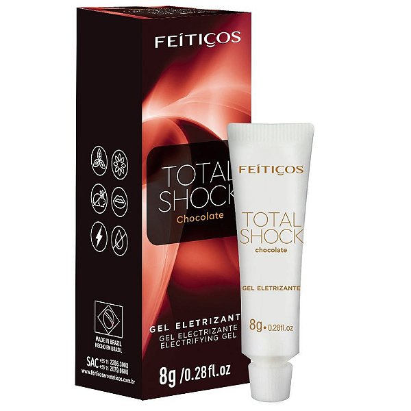 Total Shock Excitante Beijável Aromático 8gr Feitiços - Chocolate