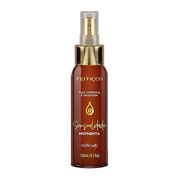 óleo Em Spray Para Massagem Corporal Com Vitamina D 120ml Feitiços - Menta