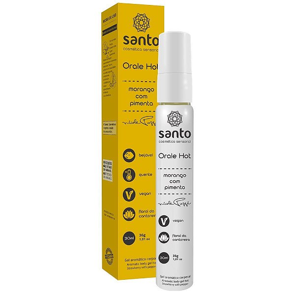 Orale Gel Aromático Hot 30ml Linha Nicole Puzzi Santo