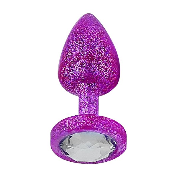 Plug Anal G Em Abs Com Glitter Linha Less Hard - Rosa