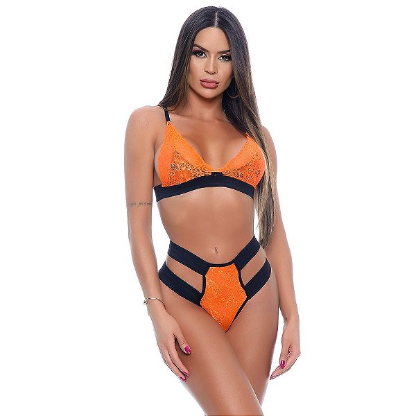 Conjunto Sexy Sem Bojo E Elástico Duplo Hot Love