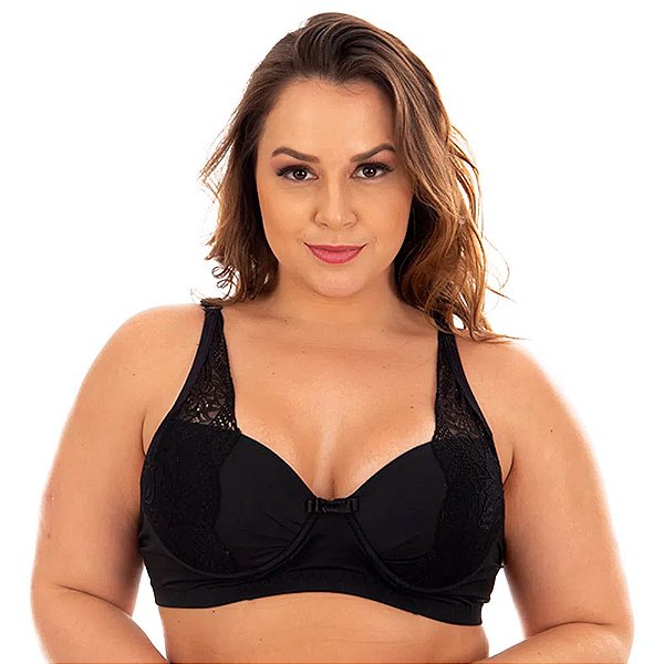 Sutiã Plus Size Reforçado Carla Patitex - Preto