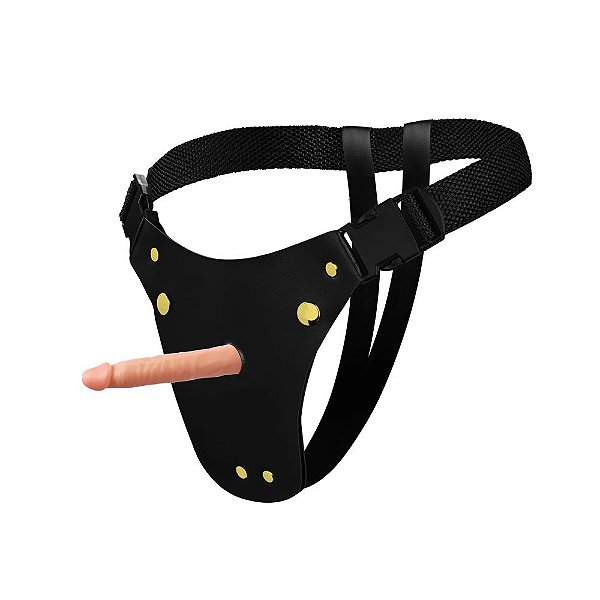 Cinta Strap-on Ativa Com Prótese Unitária Soul Sex - Bege