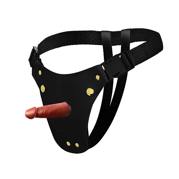 Cinta Strap-on Ativa Com Prótese Realística Soulsex - Chocolate