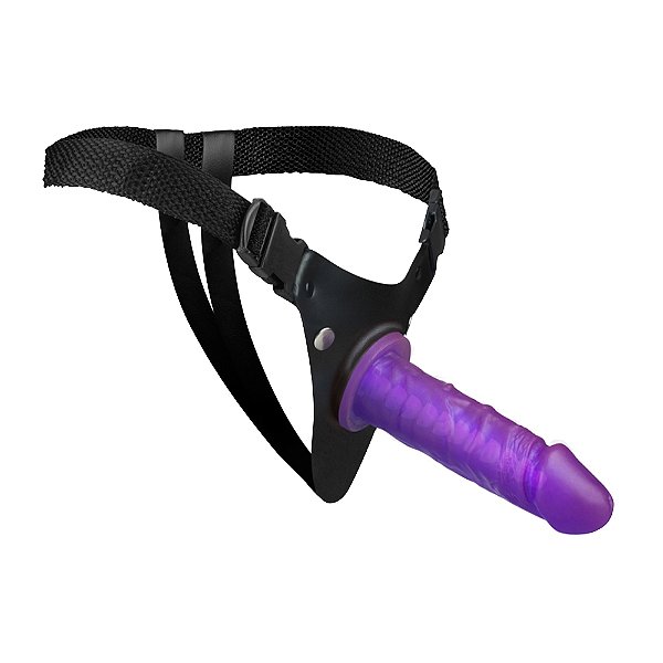 Kit Cinta Com Prótese De 15x4cm Vertebrada Na Cor Lilás Pau Brasil