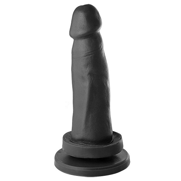 Pênis Maciço Com Ventosa 14 X 3,6 Cm Soulsex - Preto
