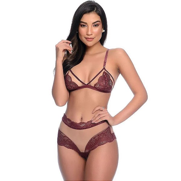 Conjunto Lacradora Com Fitas E Tule Patitex - Vinho