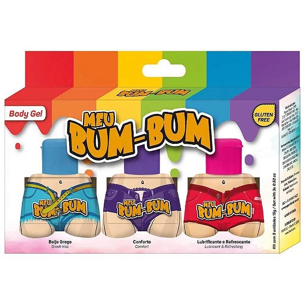 Meu Bum Bum Kit Com Beijo Grego, Conforto E Lubrificante Para Sexo Anal Pepper Blend