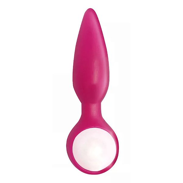 Plug Anal Com Led Em Tpe Diversão Ao Cubo - Rosa