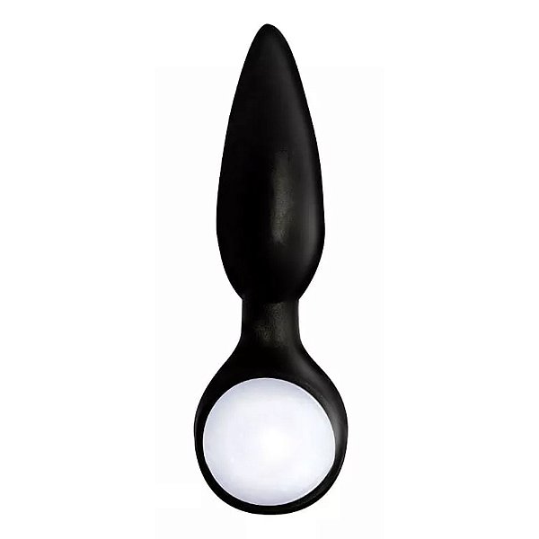 Plug Anal Com Led Em Tpe Diversão Ao Cubo - Preto