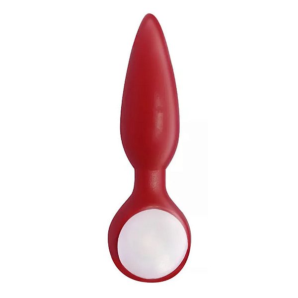 Plug Anal Com Led Em Tpe Diversão Ao Cubo - Vermelho