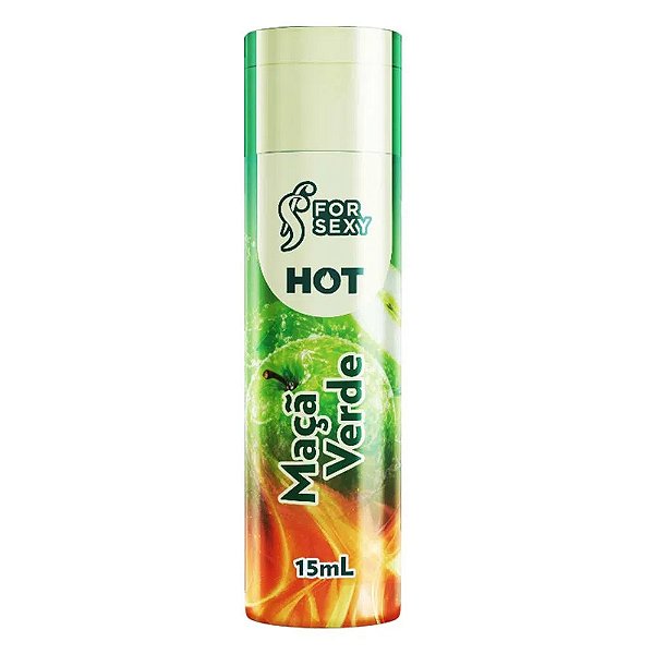 Gel Hot Beijável Para Massagem 15ml For Sexy - Maçã Verde