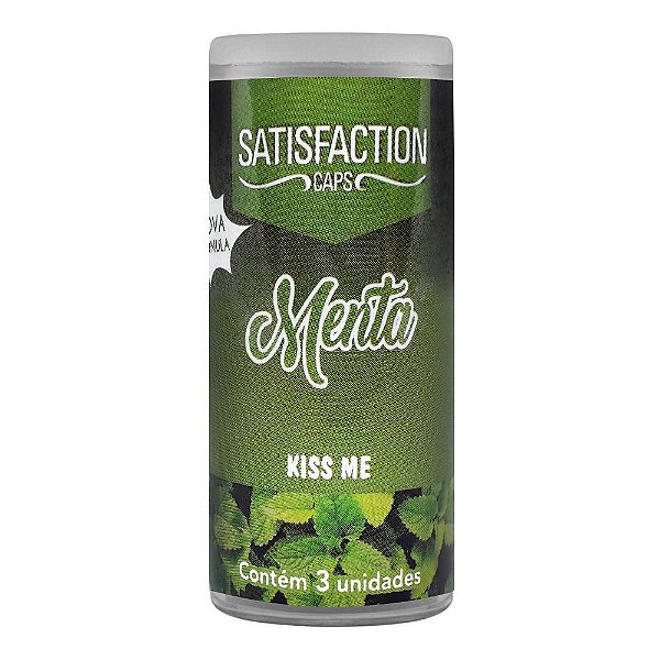 Bolinhas Beijáveis Kiss Me Satisfaction Caps - Menta