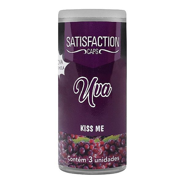 Bolinhas Beijáveis Kiss Me Satisfaction Caps - Uva